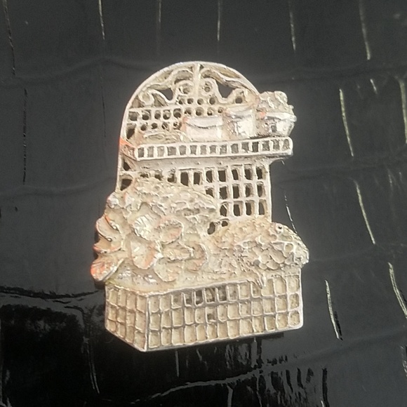 Sterling silver solid Floral plant motif 925 - Picture 1 of 4